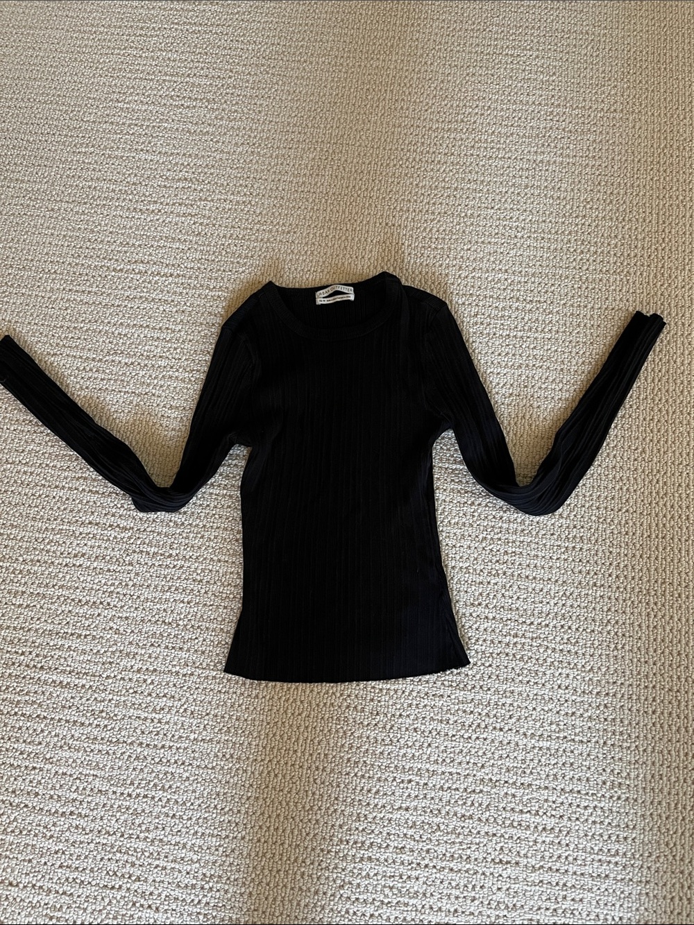 Urban Outfitters Black Ribbed Crewneck, XS